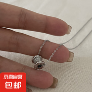 鈦鋼滿鉆小蠻腰項(xiàng)鏈轉(zhuǎn)運(yùn)吊墜不掉色鎖骨鏈輕奢小眾簡約毛衣鏈配飾 銀色滿鉆小蠻腰