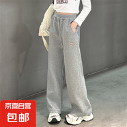 工裝褲春秋款女孩新款秋裝兒童直筒褲子運(yùn)動(dòng)闊腿褲女大童 WX-NN104【灰色】春秋款 170cm