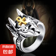 防身暗器戒指男女自衛(wèi)武器鈦鋼指環(huán)扣戶外用品裝備武器高科技防身 防狼神器 大號狼頭【戒圈直徑2cm可調(diào)節(jié)】