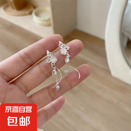 冰透玫瑰流蘇蝴蝶耳釘2024新款耳環(huán)清冷感仙氣甜美精致耳飾女 冰透蝴蝶耳主圖款