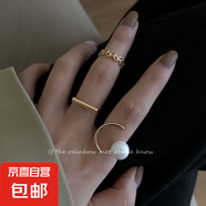輕奢蝴蝶開(kāi)口冷淡風(fēng)戒指女組合套裝甜酷辣妹風(fēng)網(wǎng)紅感 3件套戒指