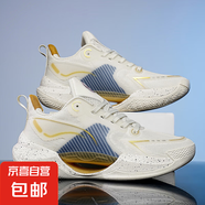 正品籃球鞋男防滑耐磨網(wǎng)布透氣輕便減震學生實戰(zhàn)比賽訓練運動鞋 736奶油白 43