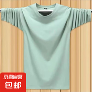 潮牌ins寬松長(zhǎng)袖男裝上衣服外套圓領(lǐng)寬松套頭秋冬季百搭 綠色 XL
