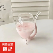 簡約小鳥水杯創(chuàng)意搞怪高顏值個性一體式吸管杯雞尾酒飲料杯 吸血鬼杯-矮款-300ml