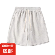 A夏季男士短褲寬松休閑運(yùn)動(dòng)中褲學(xué)生涼爽居家短褲K8-500 淺灰 2XL 160-180斤