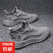 【雙星京東快遞】2025潮流四季通用男鞋新款休閑鞋透氣軟底網(wǎng)面鞋 灰色 43