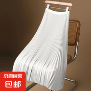 高腰百褶半身裙女春秋新款韓版顯瘦中長款a字裙垂感寬松大擺裙子 白色(百褶工藝) XL 【建議120-130斤】