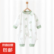 【貝樂咿四季爬服】嬰兒純棉連體衣新生兒連身衣無骨長袖衣服 5860小青蛙 73cm 73cm