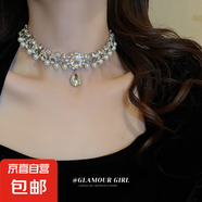 韓國氣質愛心蝴蝶珍珠流蘇項鏈小眾時尚高級感鎖骨鏈百搭項飾批發(fā) 51#項鏈-銀色水滴花朵