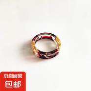 彩墨戒指情侶網(wǎng)紅ins2022新款樹脂金箔原創(chuàng)個性小眾指環(huán) 紅金