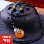 精品民族風(fēng)長(zhǎng)款串珠毛衣鏈仿蜜蠟吊墜同款飾品項(xiàng)鏈飾品 名族風(fēng)水滴毛衣鏈-312