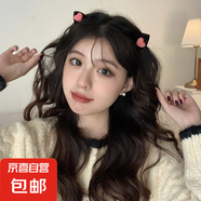 紅色貓耳小抓夾兒童小號植絨發(fā)夾邊夾側(cè)邊碎發(fā)寶寶發(fā)卡女童劉海夾 波點領(lǐng)結(jié)+紅色蝴蝶 【2件套】
