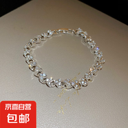 歐美跨境金屬花朵手鏈女小眾高級感簡(jiǎn)約百搭手環(huán)時(shí)尚輕奢手飾配飾 56#手鏈-銀色