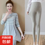 孕婦裝裙子外穿寬松網(wǎng)紅連衣裙上衣中長(zhǎng)款褲子孕婦夏裝款春秋款T 灰色裙+同款灰色長(zhǎng)褲 M105斤以下