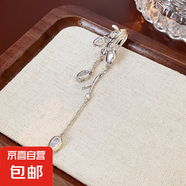 銀針不規(guī)則珍珠復(fù)古耳環(huán)小眾設(shè)計感法式耳釘耳墜時尚氣質(zhì)耳飾批發(fā) 123#耳夾-銀色-右