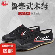 魯泰魯泰男鞋運(yùn)動足球鞋秋季跑步武術(shù)鞋百搭中考田徑軍訓(xùn)鞋透氣白 黑色 30