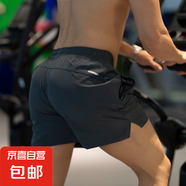 夏季新款美式短褲男潮牌薄款設(shè)計感小眾寬松大碼運動休閑五分褲子 黑色 D237-YT 4XL