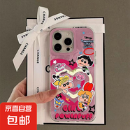 蘋(píng)果16/華為mate70/vivo/小米全系手機殼適用iphone/mate系列粉色飛天小女警冰川紋高級防摔保護套 粉色炫酷飛天小女警 VIVOIQOO7/IQOO7LEGEND