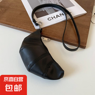 新品凹造型掛脖牛角包項鏈斜挎包y2k創(chuàng)意設(shè)計感飾品配飾毛衣鏈女 5#項鏈-黑色