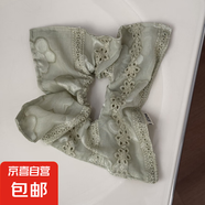 蘇純復古油畫少女雙層立體蓬松發(fā)圈發(fā)繩大腸圈法式高級感日常溫柔 方巾-綠色發(fā)圈 1個