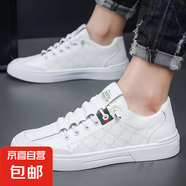 2025新款爆款百搭時(shí)尚小白鞋網(wǎng)紅韓版潮流一腳蹬運(yùn)動(dòng)板鞋休閑男鞋 白色 42