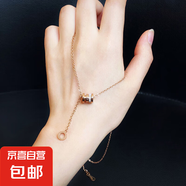 真金電鍍鑲鉆貓眼石項(xiàng)鏈簡約歐美小蠻腰鈦鋼項(xiàng)墜韓版幾何形鎖骨鏈 小蠻腰吊墜