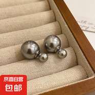 后掛耳釘女簡約氣質小眾感耳環(huán)2025潮耳飾 灰色