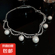 法式鑲鉆花朵珍珠項(xiàng)鏈時(shí)尚輕奢氣質(zhì)鎖骨鏈小眾送女友禮物飾品配飾 7#項(xiàng)鏈-銀色