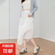白色蕾絲半身裙女春夏時(shí)尚小個(gè)子腰a字裙長(zhǎng)裙子夏季蓬蓬蛋糕裙 白色-高個(gè)子款 L