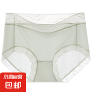 【山茶花美膚】女士內(nèi)褲聚乳酸無痕抑菌女高級性感蕾絲三角內(nèi)褲 薄荷綠1條 L