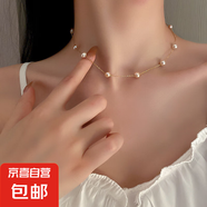 韓國(guó)氣質(zhì)愛(ài)心蝴蝶珍珠流蘇項(xiàng)鏈小眾時(shí)尚高級(jí)感鎖骨鏈百搭項(xiàng)飾批發(fā) 55#項(xiàng)鏈-粉色珍珠