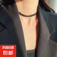 簡約滿鉆項鏈choker項圈日韓網(wǎng)紅個性鎖骨鏈批發(fā)潮流項飾時尚項鏈 黑色.