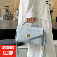 新款高級感編織手提包包bags信封包時尚小眾設(shè)計女包BV單肩包晚宴 藍色