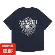 220克純棉韓版短袖雛菊2025春夏百搭上衣寬松男女臘腸狗T恤B701YL 2798藏青飄帶 XL