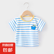 兒童短袖夏季新款男童女童100%純棉圓領(lǐng)上衣運(yùn)動(dòng)休閑T恤親膚透氣 怪獸寶寶 90 cm 推薦身高80-88cm