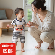 【兒童夏季連體衣】夏季薄款新生兒爬爬服男女寶寶純棉短袖哈衣 BE-10 90
