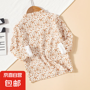 女童打底衫寶寶長(zhǎng)袖T恤柔軟舒適親膚兒童保暖加絨內(nèi)衣秋衣上衣 碎花木耳邊打底衫 100
