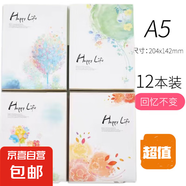 A5筆記本本子手繪系列簡(jiǎn)約本子初高中大學(xué)生考研軟抄本車線本記事本加厚筆記本拆線本 A5筆記本3本裝隨機(jī)（40頁(yè)）