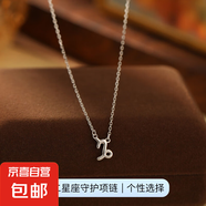 925純銀十二星座項鏈女ins簡約光面符號吊墜鎖骨鏈高級感爆款配飾 【白金色-摩羯座】 無規(guī)格