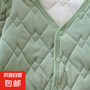 兒童羊毛蠶絲保暖校服神器單上衣秋冬季加厚打底衫男女童棉襖外套 燙畫單上衣綠色 100cm