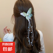 彼岸花亞克力花朵發(fā)夾新中式國潮氣質(zhì)鴨嘴夾復(fù)古輕奢國風(fēng)發(fā)飾批發(fā) 57#鴨嘴夾-綠色（單只）