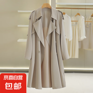 品牌折扣店專柜女裝【真情告B】開衫式中長款風衣2025春裝新款 卡其色（此款無腰帶） M 160/84A(M)