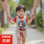 【兒童夏季連體衣】夏季薄款新生兒爬爬服男女寶寶純棉短袖哈衣 BE-18 90