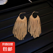 銀針跨境花朵流蘇耳釘歐美小眾設(shè)計耳環(huán)女時尚氣質(zhì)耳飾輕奢高級感 7#銀針-金色
