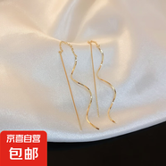 銀針跨境花朵流蘇耳釘歐美小眾設計耳環(huán)女時尚氣質耳飾輕奢高級感 37#耳線-金色