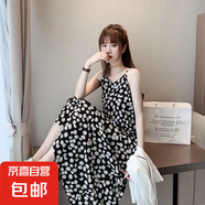 小雛菊碎花雪紡連衣裙仙女顯瘦裙子超仙森系法式吊帶少女裙 連衣裙 M