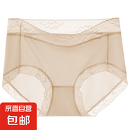 【山茶花美膚】女士內(nèi)褲聚乳酸無痕抑菌女高級性感蕾絲三角內(nèi)褲 膚色1條 L