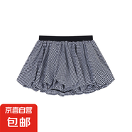 撞色格子花苞裙小個(gè)子半身裙短裙女裝夏季高腰防走光A字裙蓬蓬裙 格子 XL
