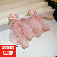 銀針花瓣網(wǎng)紗水晶流蘇耳釘粉色甜美海邊度假風(fēng)耳環(huán)氣質(zhì)時(shí)尚耳飾女 3#銀針-粉色