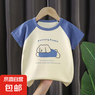 兒童短袖t恤純棉a類夏季新款男童寶寶女童全棉衣服韓版2025童裝 A18 100